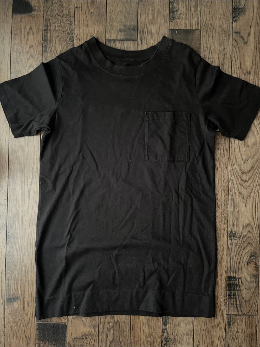 Everlane Premium weight pocket organic cotton minimalist black tee XS new